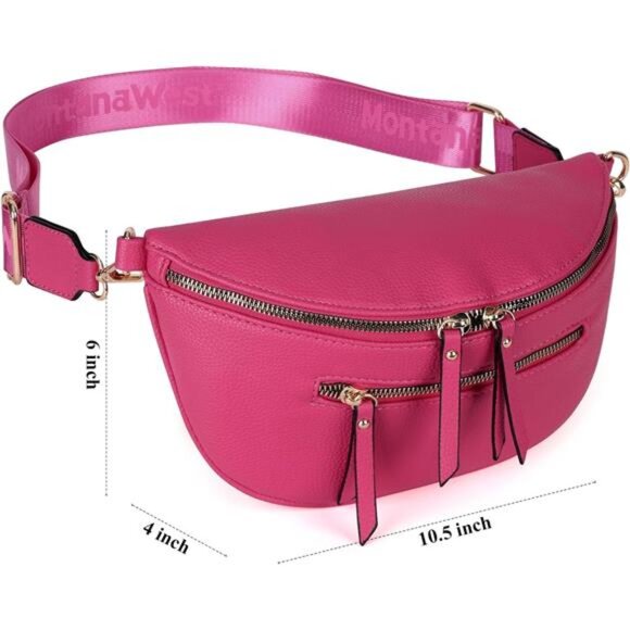 Montana West Crossbody Bags Bum Bag for Women  Sling Bag with Adjustable Strap - Picture 4 of 6